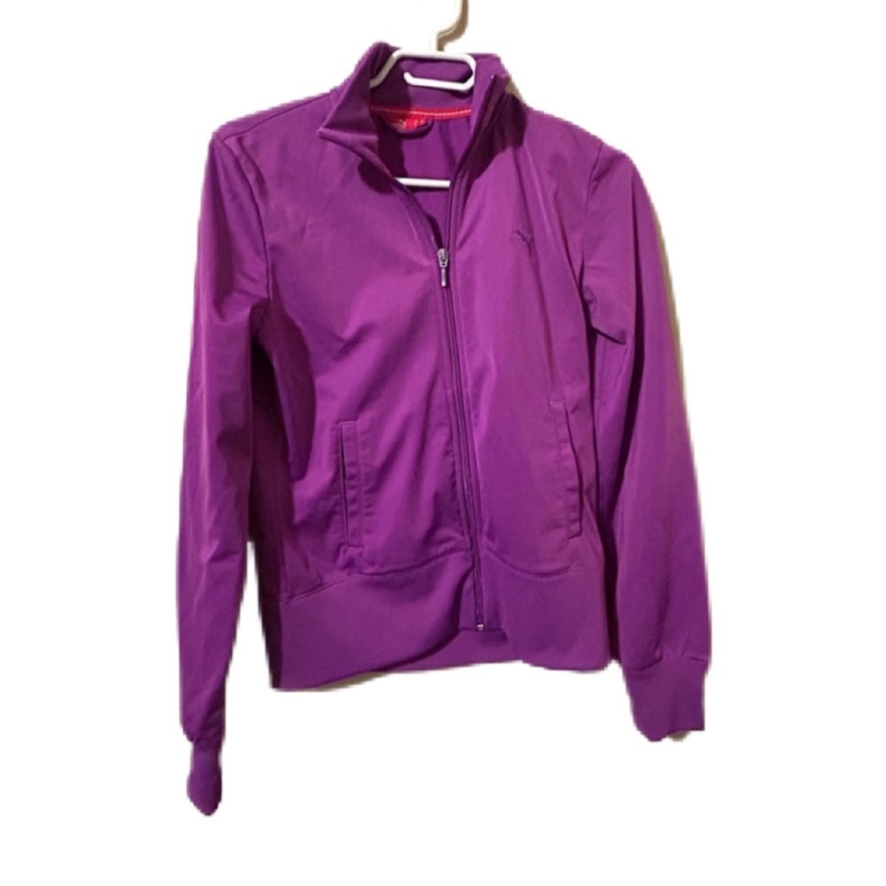 PUMA PURPLE ZIP UP ATHLETIC SWEATER JACKET